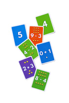 Close-up of Sum Attack! Addition & Subtraction cards