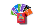 Sum Attack! Multiplication game box with cards laid out