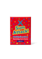 Sum Attack! Multiplication math card game box, front